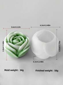 Valentine's Day Floral Candle Silicone Mold DIY Drip Decoration Available In 1pc/3pcs - Suitable For Home Decoration, Fireplace, Living Room, Center Decoration, Office, Valentine's Day Gift, Candle Set, Aromatherapy Candle, Friend Gift, Women's Gift