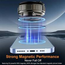 1pc Vacuum Chuck Phone Holder - Strong Magnetic Car Phone Holder Compatible With Iphone 16 15 14 13 12 Android, Adjustable Dashboard Phone Cradle, Hands-Free Car Phone Stand, Strong Suction, Compact And Foldable - Multicolor - View 3