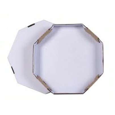 Caixa de Pizza Grande 35 cm Branca Lisa 25 un micro ondualdo