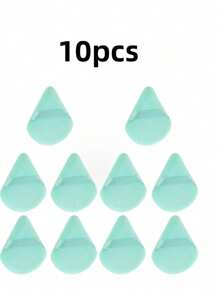 Éponge de maquillage triangulaire verte turquoise réutilisable, outil de maquillage polyvalent pour fond de teint, crème, BB crème, écran solaire, coussin et blush - alternative parfaite aux pinceaux de maquillage, libère vos mains, cadeau de Noël idéal, maquillage, pas cher, décoration de chambre, coiffeuse, voyage, chambre à coucher, accessoires de maquillage, tampon, mélangeur de maquillage, tampon de poudre, éponge de maquillage