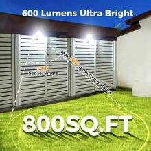 Motion Sensor Outdoor Lights With Flexible Octopus Tripod 600LM Solar Sercurity Lights Waterproof, Dual Charging Solar Ourdoor Light For Camping,Fence, Patio - White - View 7