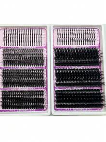20 Rows 10-20mm D/DD Curly Spike Lash Clusters + 60D 80D 100D/120D 140D 160D Manga Eyelash Clusters 0.07 Anime Cluster Eyelash Extensions Clusters Lashes Lash Spikes Fairy Lash Clusters With Spikes Individual Lashes For Beginners, Reusable, Suitable For Parties, Weddings, Dates, Halloween And Daily Wear - 黑色 - 查看 6