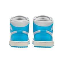 Nike Air Jordan 1 Mid Dark Powder Blue White Grey BQ6472-400 Women Fashion Sneakers New Vintage-Spring Summer-Inspired Running Shoes, Shock-Absorbing Comfort, Gym To Streetwear-Back To School - Powder Blue and White - View 5