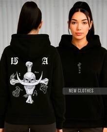 One Piece Anime Unisex Sweatshirt Legendary Captain Whitebeard Pirate - màu đen - Xem 3