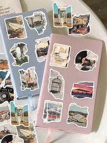 50pcs Graffiti Rip Photo Stickers Personalised Art Design Patterns For Notebooks Office Supplies & Accessories Decorations Self-Adhesive Decals Non-Repeating Great For Holiday Gifts And Christmas Halloween! - Multicolor - View 8