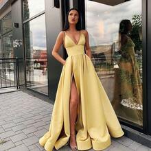 Sommer Neue europäische und amerikanische Damenmode Sexy Slim Trägerkleid Tiefer V-Ausschnitt Abendpartykleid