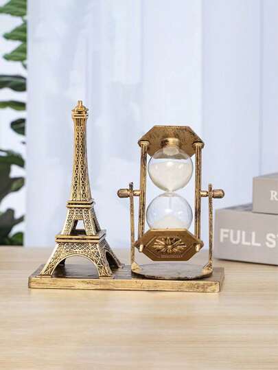 1pc Vintage Iron Tower Rotating , Eiffel Tower Shaped Timer, Kinetic Ball, Ferris Wheel Home Decor, Suitable For Housewarming, Living Room, Office, Desk, Romantic Anniversary Gift For Couples, Suitable For Relatives, Friends, Housewarming, Birthday, Thanksgiving, Valentine's Day ( Style Random)