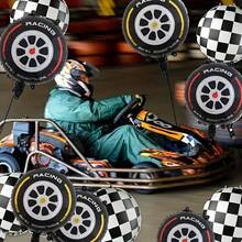 Bóng bay họa tiết lốp xe đen trắng, trang trí tiệc chủ đề xe đua, bóng bay hình lốp xe mô tô địa hình, thích hợp cho tiệc sinh nhật, sự kiện đua xe địa hình, hoàn hảo cho các lễ kỷ niệm theo chủ đề ô tô và tiệc xe go-kart. - Nhiều màu - Xem 6