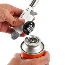 Antorcha de cocina con encendido automático, quemador de gas butano, quemador de gas de soldadura, antorcha de llama, pistola de llama para barbacoa y camping. - Blanco - Ver 6