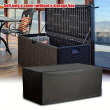 1pc Outdoor Patio Box Cover - Durable Oxford Fabric, Adjustable Drawstring Closure, Weather-Resistant Furniture Protection For Garden Storage And Outdoor Furniture, Outdoor Furniture Cover