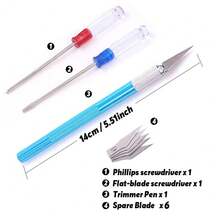 13pcs/19pcs/29pcs Model Building Tool Kit, DIY Model Assembly Auxiliary Tool Set, Modeler's Basic Tool Craft Kit, Suitable For Toy Model Building, Architectural Model, Toy Car Model Construction Tool Set - Multicolor - View 10