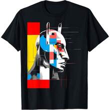 Fantasy Graphic Illustration Art T-Shirt - Black - View 1