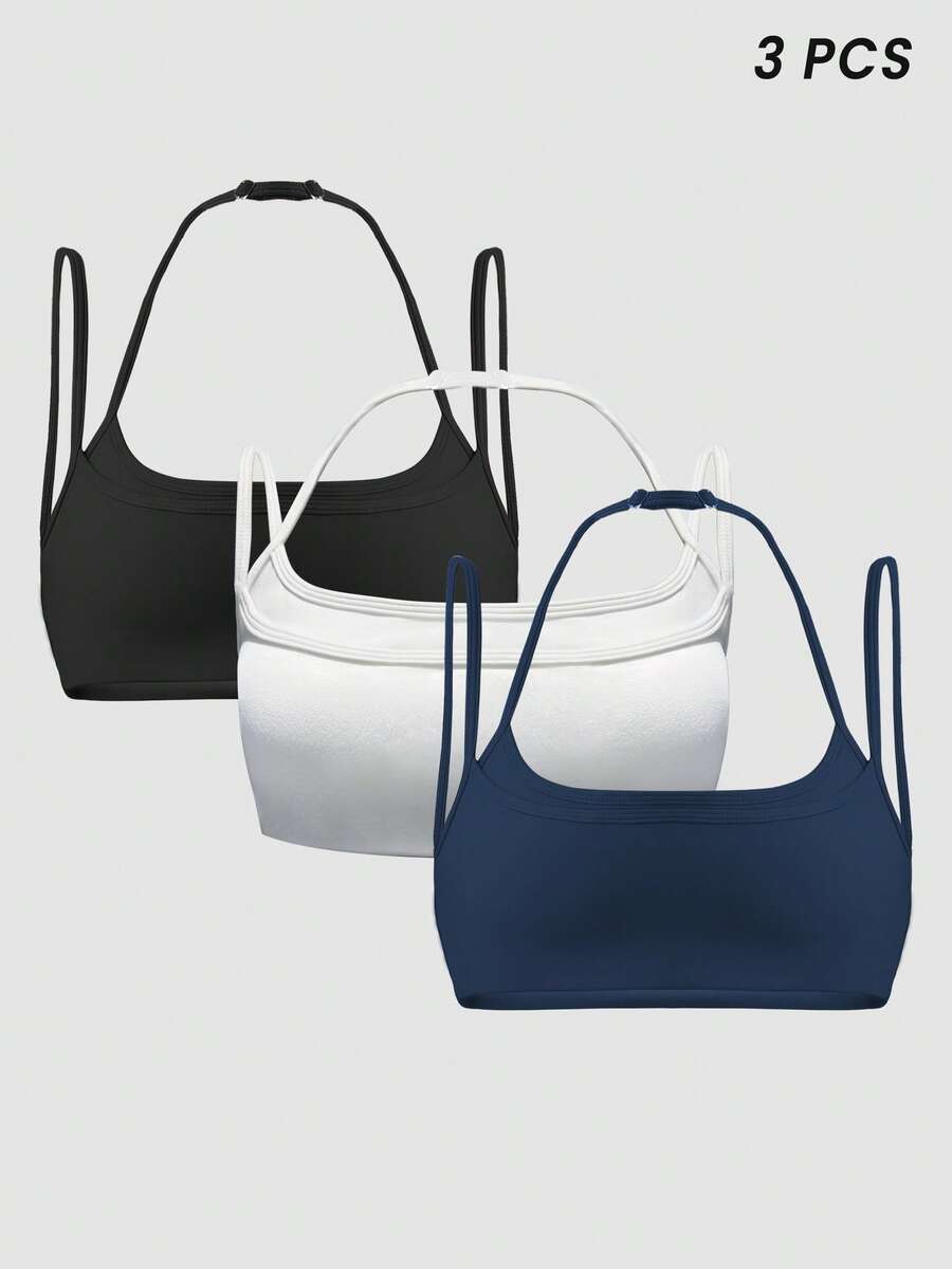 Sodalemon Áo ngực thể thao nữ có dây đeo điều chỉnh được kiểu racerback