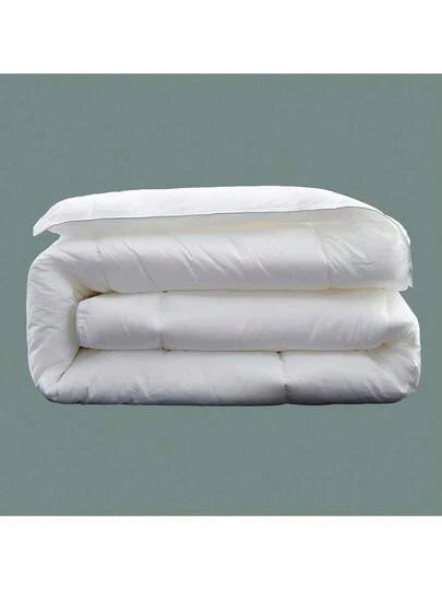 Vitt täcke maskintvättbart, supermjukt för hemmet, hotell, gästhus, sidenfilt fyllt med garn i enkel- och dubbelsängstorlek, vattentätt