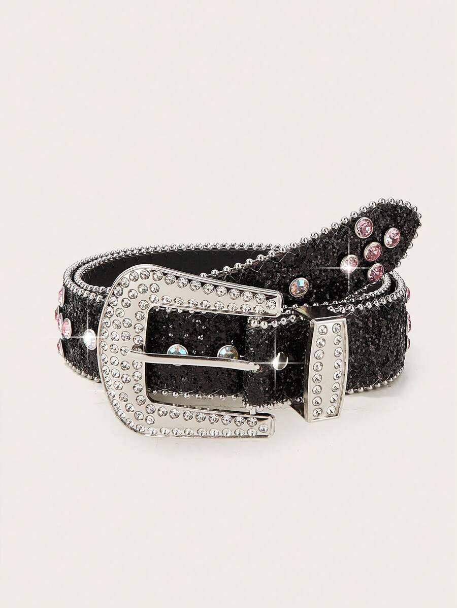 1 chiếc thắt lưng đính sequin đen thời trang, thích hợp cho nữ, hoàn hảo cho lễ hội hóa trang, tựu trường, Giáng sinh, Halloween, quần jeans, lễ hội âm nhạc, và mặc hàng ngày.