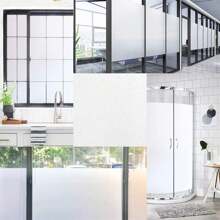 [Self-Adhesive Frosted PVC Privacy Window Film]1 Roll 200/500cm| Opaque Anti-Peeping.Matte Finish | Heat Insulation + UV Protection | Bathroom Water-Resistant & Explosion-Proof | Bedroom Anti-Glare | Living Room/Kitchen Privacy | Easy To Install (No Tools) | Home Privacy Film Heat Insulation /4-In-1: Anti-Peeping + Heat Insulation + UV Protection + Explosion-Proof Room Decor Wall Decor Wall Stickers Wall Sticker Stickers Sticker