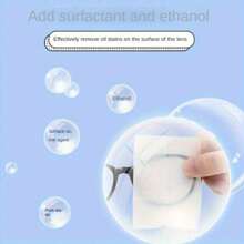 100pcs PreWet Disposable Lens Wipes For Glasses & Screens Multi-Purpose Cleaning Cloths For Cameras, Phones, And More Perfect Gift Idea - 1pcs - 查看 4