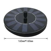 1 pieza Bomba de fuente solar, bomba de fuente de baño de pájaros con flor de loto, con 6 boquillas, bomba de fuente solar para baño de pájaros, jardín, estanque, piscina, decoración de jardín