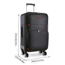 SIDIANBAN 20-Inch Carry On Luggage, Expandable Softside Luggage, Wheel Spinner Suitcase, Men And Women, Black - màu đen - Xem 3