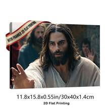 1pc 30*40cm(12x16inch) Canvas Print Modern Art Framed Painting Prayerful Peace Inspirational Poster Modern Elegant Canvas Painting Art Perfect Living Room Bedroom And Office Any Occasion Ideal Decorations.Stretched And Framed Ready To Hang.