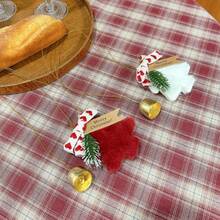 5 Peças Sinos de Natal, Enfeites de Árvore de Natal com Laço, Decorações Natalinas