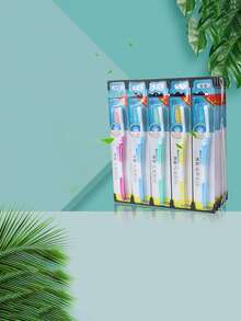 1pc Manual Dual-Color Sharpening Silk Toothbrush, Adult Soft Bristle Toothbrush, Household Daily Necessities, Super Toothbrush - Multicolor - View 9