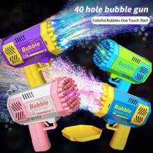 40-Hole Handheld Bubble Machine Automatic Toy Bubble Gun Outdoor Wedding Event Props Birthday Party Favors Outdoor Water Play Christmas Toys Favors No Bubble Liquid No Batteries