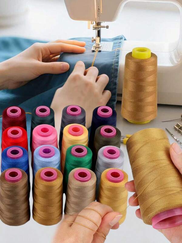 1200meters 203 Jeans Sewing Machine Thick Line 3 Strand Thread Tent Umbrella Thread Thick Wiring Denim Line Sewing Thread