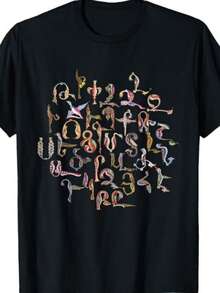 Armenian Alphabet Birds Armenia Symbols T-Shirt - màu đen - Xem 1