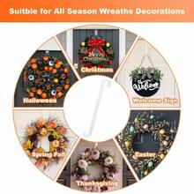 1/2 Confezioni di appendini per ghirlande da appendere alla porta d'ingresso, decorazioni natalizie e pasquali, ghirlande autunnali, cartello di benvenuto per porta d'ingresso interna ed esterna, ganci sopra la porta, organizzatore, decorazioni natalizie per la casa, decorazioni per la stanza, decorazioni invernali