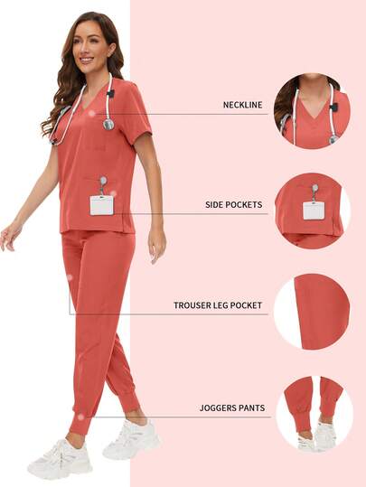 护士服女护理美容SPA制服宠物诊所店兽医牙科工作服套装高品质护士制服