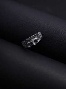 1pc A Half Face Ring, Retro Sculpture And Fashion Ring, Suitable For Commemorative Gifts, Holidays Gifts For Friends