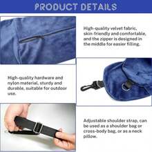 新款旅行U型枕，内含衣物及生活用品，方便旅行和飞行携带 - 藍色 - 查看 8