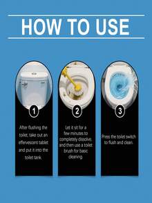 1 Pack Of 8 Toilet Cleaning Tablets For Removing Stains, Scale, And Odors, Leaving A Fresh Fragrance And Maintaining The Toilet. These Tablets Clean Efficiently By Quickly Dissolving And Removing Yellow Stains, Urine Scale, Water Scale, And Other Dirt From The Inside Walls Of The Toilet. They Are Easy To Use, Saving Time And Effort.