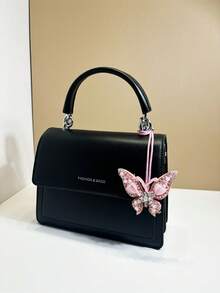 1 pieza Abalorios sólidos hechos a mano con diseño de mariposa elegante y de moda, simple y lindo, versátil, alegre e interesante. Puede usarse como mochila, bolso de hombro, bolso diagonal, bolso de mano, bolso de axila, bolso de maquillaje, otros bolsos de almacenamiento, colgante, colgante de coche, llavero, colgante de cintura de pantalones, colgante de equipaje, colgante de identificación. Adecuado para parejas, novias, estudiantes, hombres y mujeres, para trabajar y desplazarse, citas diarias, vacaciones, viajes y viajes de negocios. Adecuado para hombres, vacaciones, novias, madres, pequeños regalos, regalos de cumpleaños. - Rosa - Ver 5