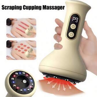 身体按摩智能加热吸盘装置背部颈部手臂按摩器，腹部热敷按摩器，按摩肌肉放松身体