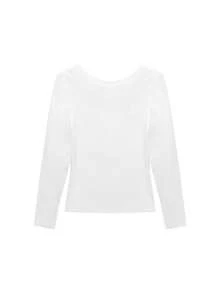 Casual Asymmetrical Slogan Print Long Sleeve T-Shirt, Autumn