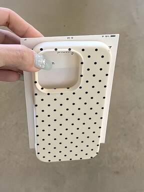 1-częściowa biała obudowa z wzorem w kropki, z TPU, odporna na wstrząsy, kompatybilna z Apple 16, 15, 14, 13, 12, 11 Pro Max i serią