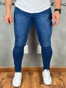 Premium Super Skinny Basic Jeans 01 - Blue - View 1