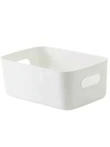 Panier de rangement pour chambre à coucher transfrontalier, boîte de rangement en plastique minimaliste à main, autocollant de style INS pour dortoir, boîte de rangement de grande capacité, accessoires de salle de bain, décoration de chambre