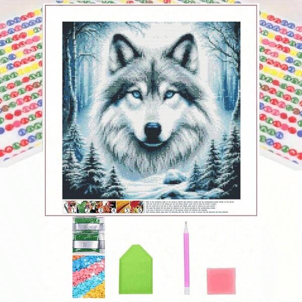 1 قطعة طقم رسم الماس 5D فاخر، DIY يدوي بدون إطار، ديكور أنيق للغرفة. طقم رسم الماس بالماس الكامل المستدير، DIY، هواية مريحة، تأثير نقطة الماس المثالي، هدية ديكور عيد الميلاد