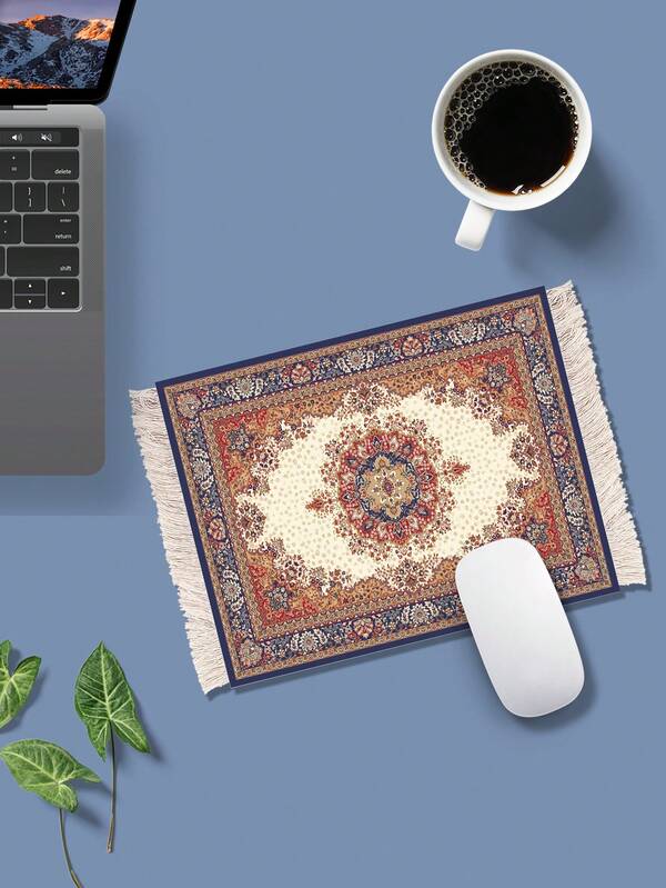 Tasseled Mouse Pad, Bohemian Style, Can Be Used As Placemat, Coaster, Coffee Coaster, Cup Mat, Office Supplies, Study Supplies, Holiday Gifts, Rubber Base Non-Slip Heat-Resistant Desk Mat, Office Wrist Rest, Comfortable Mouse Pad