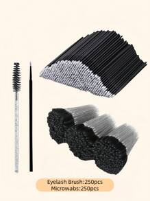 睫毛嫁接专用微型棉签 50/100/200支装，无绒唇部微型涂抹刷，一次性睫毛膏刷，适用于睫毛、牙齿、指甲、眼线和个人护理