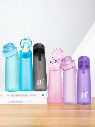 1 件全新 800ml/27oz 运动水壶，便携式户外运动防漏旅行吸管水壶，配备 0 糖和 0 卡路里随机水果饮料口味胶囊，适合健身、学生和户外运动，时尚饮用水瓶，生日礼物