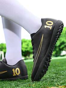 Unisex Youth Sports Soccer Shoes, Campus Student Boys Girls Football Training Shoes, Football Match Specialized Shoes, Studded Non-Slip, Good Foot Feel, Lightweight And Comfortable (Some With Shoe Oil On Uppers And Soles)