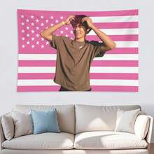 Movie Celebrity Actor Malachi Tapestry Barton Pink Art Flag Tapestry For Room Aesthetic Living Room Bedroom College Dorm Decor Pink Gift - Pink - View 4
