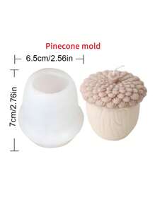 Molde de silicona en forma de piña para manualidades DIY, molde 3D de piña y avellana para velas aromáticas, jabón, resina y decoración del hogar
