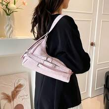 Simple Handbag, Fashionable And Versatile Shoulder Bag, Retro Style Dumpling Bag, Suitable As A Gift For Girlfriend - 粉色 - 查看 2