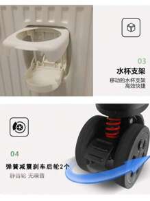 1 件 20 英寸随身行李箱，大容量合金材质深隔层，男女商务旅行行李箱，优质，减震