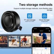 无线安全摄像头，支持 2.4G WiFi、运动检测、婴儿监控、夜视功能、警报声音，兼容云存储和 256G SD 卡，内置 450mAh 容量电池，1080P 高清家庭安全摄像头，运动相机